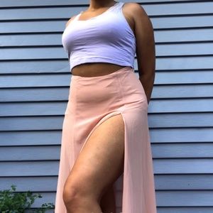 Forever 21 Sheer Skirt with Short Lining